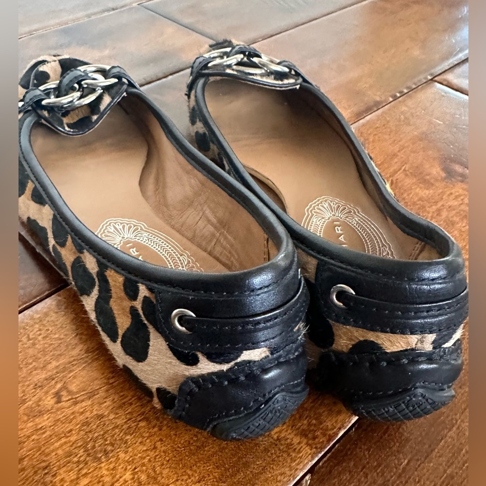 Elie Tahari‎ Size 7 Pony Hair Leopard Print Loafer - Picture 4 of 8
